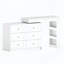 Bureau de coiffeuse avec plateau rabattable, miroir à DEL, 7 tiroirs et compartiments de rangement