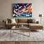 «Birds Atlantic Puffin», art mural sur toile mauve-597928038