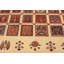 Tapis beige / rouge en laine noué à la main de style sud-ouest 66 po x 93 po Lovorko