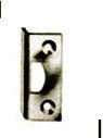 Angle Strike, Satin Nickel, 2" H x 1" W x 0.3" D