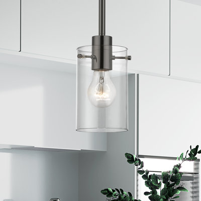 Luminaire suspendu cylindrique simple à 4 lumières Letourneau