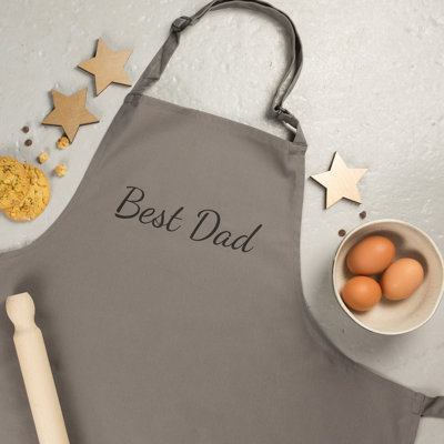 Father's Day Solid Colour Bib Apron