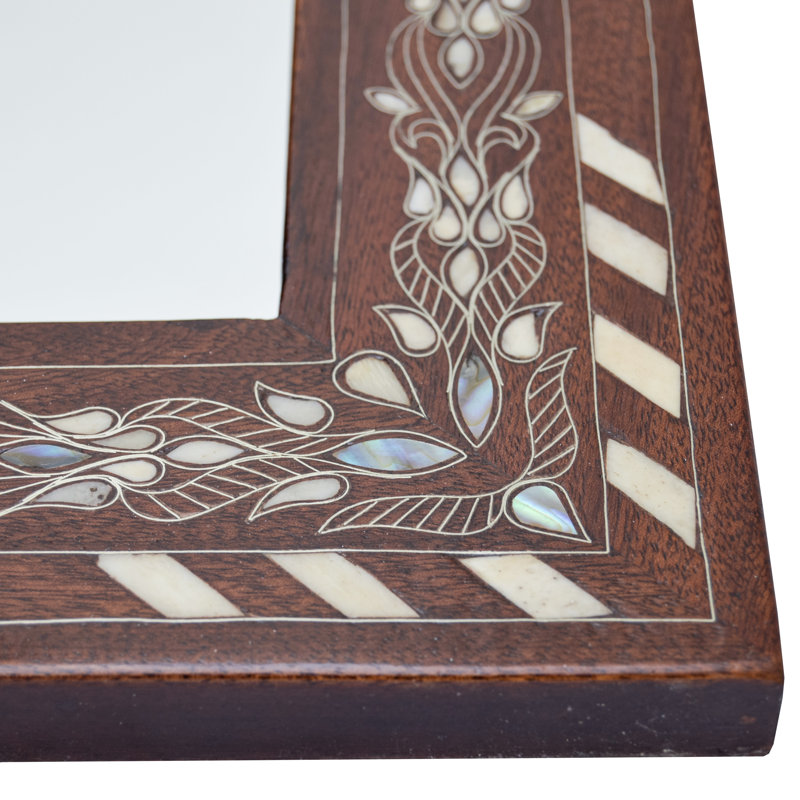 Miroir rétro noué à la main à motif floral