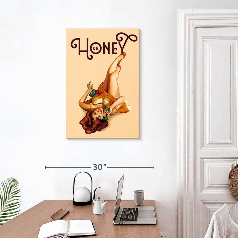 Leisha Oh Honey téléphone gingembre, H 30 po x l 20 po