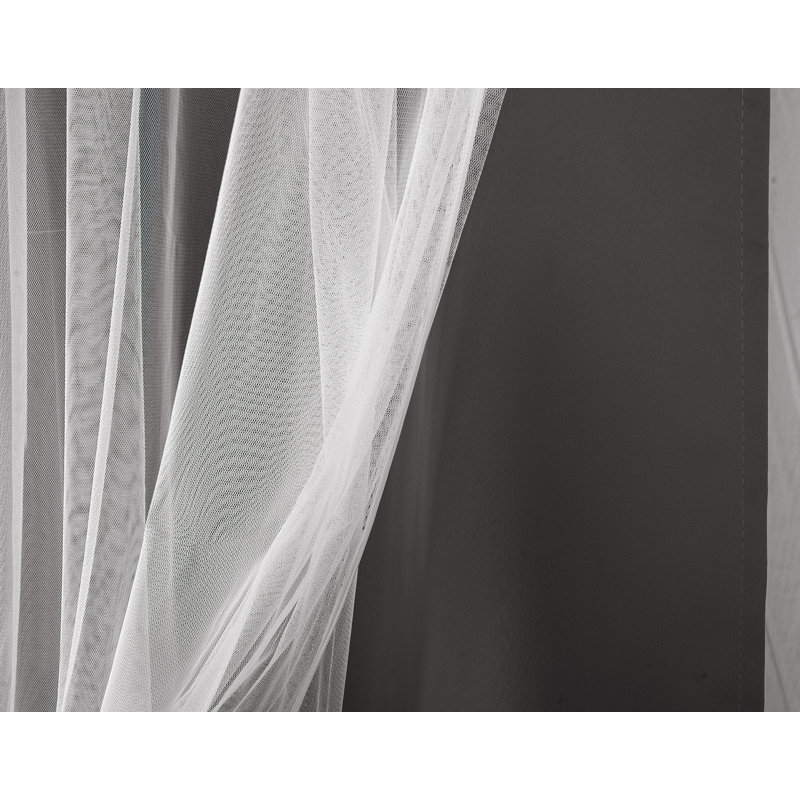 Paire de rideaux obscurcissant Hendrix, L 38 po x L 63 po, Gris anthracite