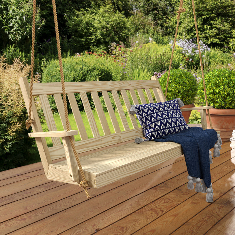 Balancelle de patio en bois Weber Franklin , Blanc, 75