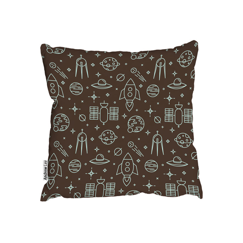 Indoor / Outdoor Abstract Square Cushion, 60cm H x 60cm W