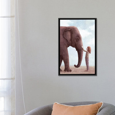 « one incroyable éléphant ii », impression sur toile tendue