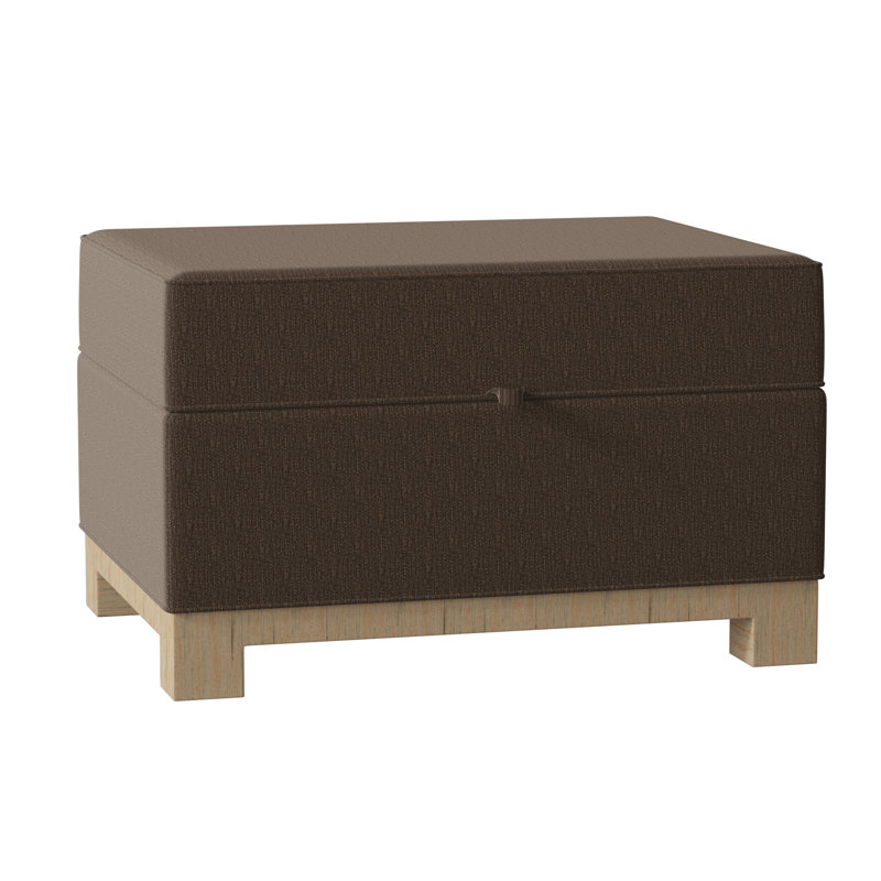 Repose-pieds rectangulaire avec rangement Brandes, Naturel, Moka Key