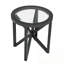 Table de bout ronde avec plateau en verre-1020397256