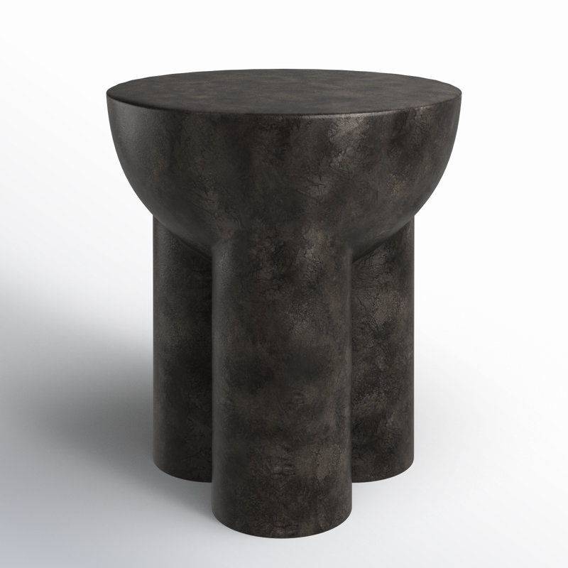 Tillie Inaya 19.75'' Tall End Table, Raw Black