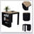 Elkins 3-Drawer Kitchen Island with Wengue and Pine Finish, Combining Modern Elegance and Ample Storage for a Functional Dining Space.-1480897735