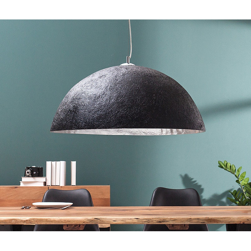 Joline 1 - Light Single Pendant, 25 cm H x 50 cm W x 50 cm D, Black/Silver