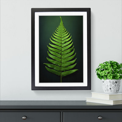 Fern Leaf Tachisme - Framed Print