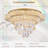 18in Floral LED Flush Mount Chandelier Crystal Ceiling Light-116642402