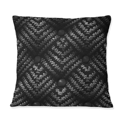 Coussin Black Houndstooth I - Mid-Century