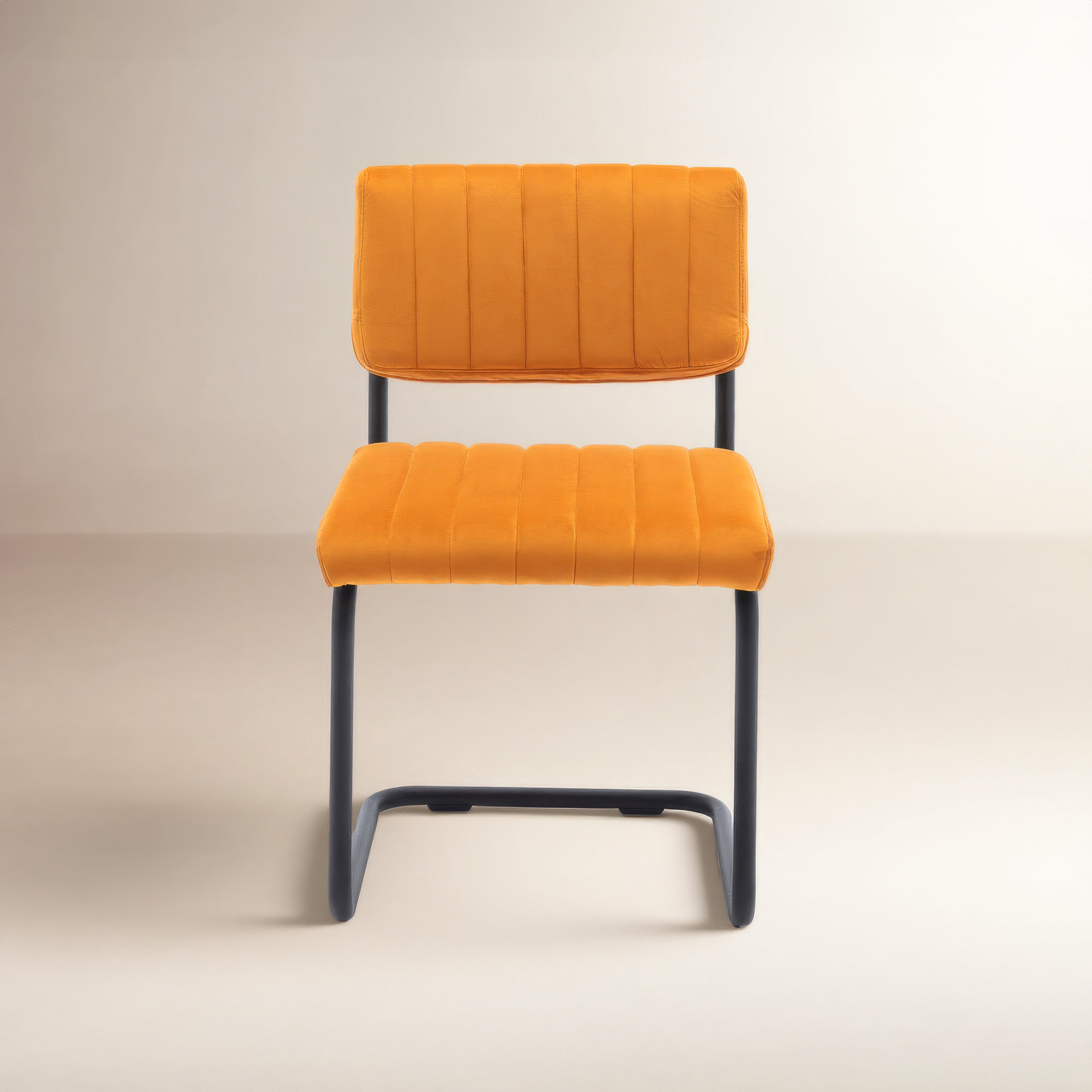 Estes Velvet Side Chair, Cognac Velvet