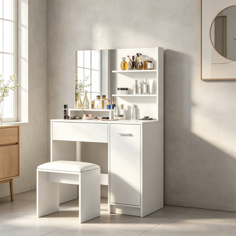 80 cm W Chest of Drawers, White
