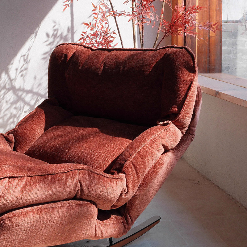 Chaise berçante ergonomique réglable, Rouge
