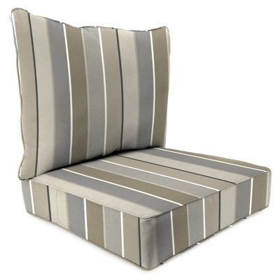 24" x 26.5" Outdoor Deep Seat Chair Cushion Set with Welt