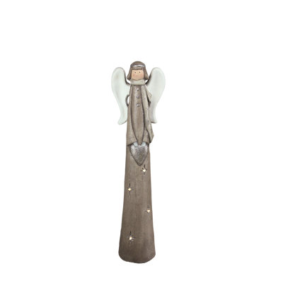 Figurine de Noël brun et blanc