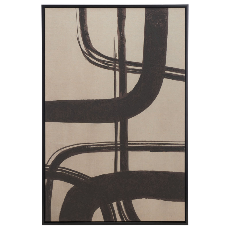 Inky Freeway - Floater Frame Print on Canvas