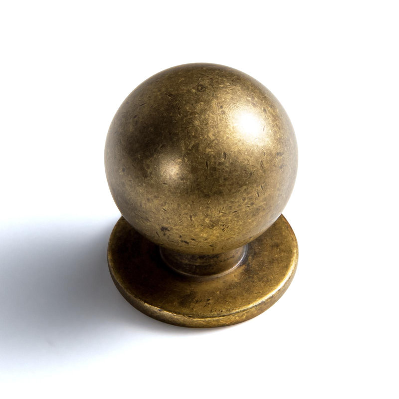 Poignée ronde en alliage de zinc, Laiton antique, 0.98"