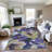 Premium Machine Washable Northdale AMF1487 Floral Rug-482947305