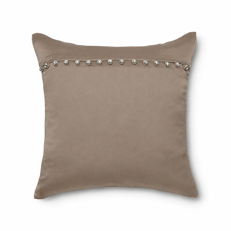 Charmeuse Silk Square Pillow Cover & Insert, Metal