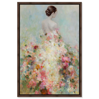 «Garden Bride II», reproduction d'art sur toile encadrée par Glam Art par Art Remedy, cadre en noyer, 36 x 54