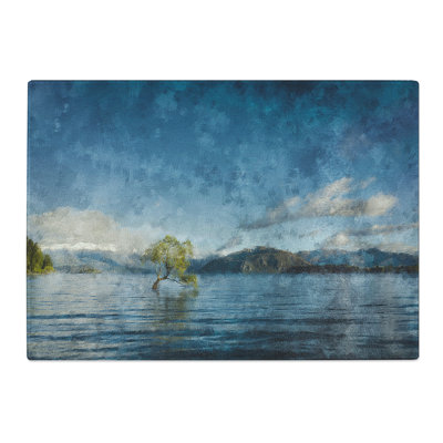 Tree in a Lake Painting Chopping Board