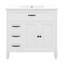 Ensemble de meuble-lavabo 36 po avec lavabo en céramique, armoire de salle de bain avec 2 tiroirs et 2 portes, ensemble de meuble-lavabo simple avec cadre solide et panneau de fibres à densité moyenne-276438268