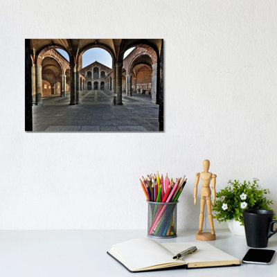 Basilica Di Sant'Ambrogio In Milan, Italy II Romanic Style by Alessandro Della Torre - Gallery-Wrapped Canvas Giclée on Canvas