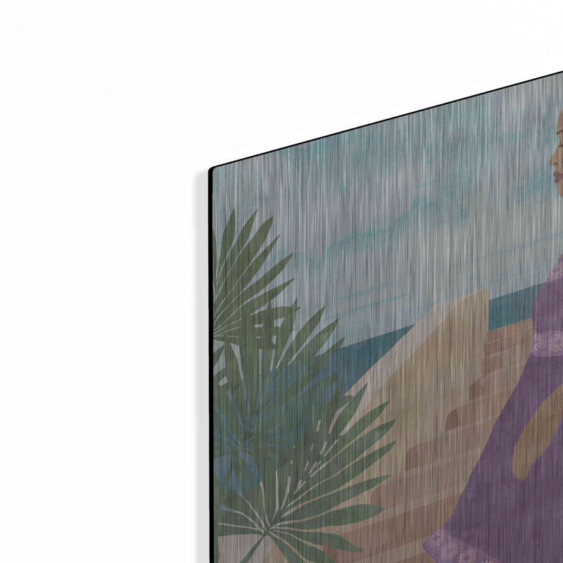 «Méditerranée Holiday IV» par Flora Kouta, art mural en métal, H 12 po x l 12 po