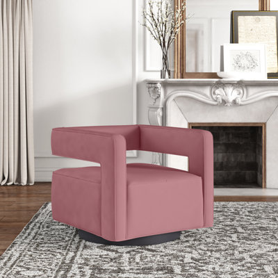 Booth Performance Velvet Swivel Armchair