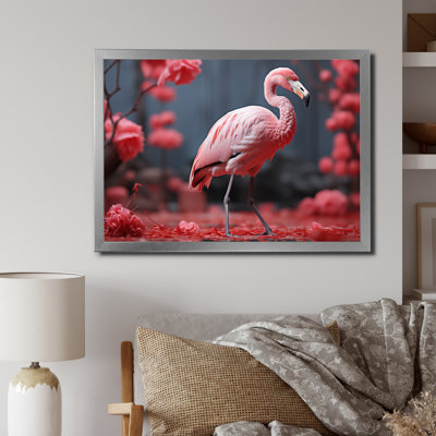 Flamant rose élégant - imprimé