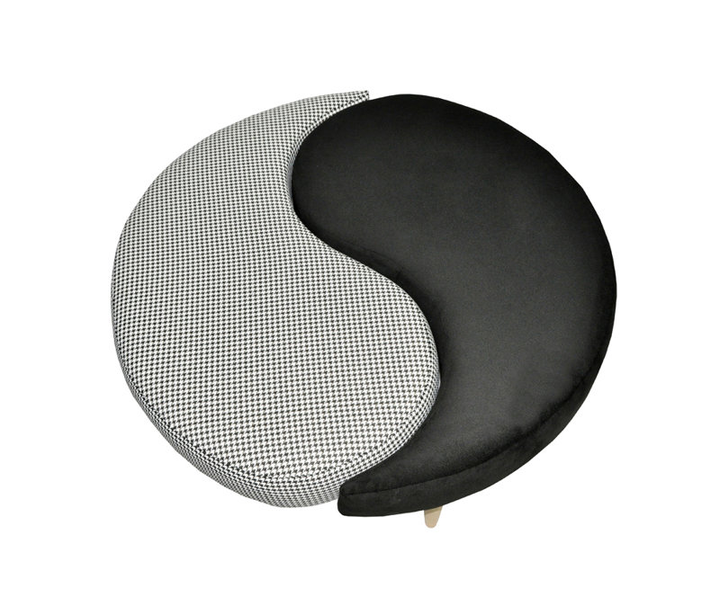 Pastel 100cm Wide Round YinYang Cocktail Ottoman