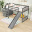 Lit mezzanine simple avec échelle et glissade-902528042