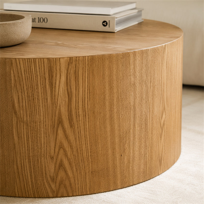 Ensemble de 2 tables basses gigognes, H 14,96 po x l 18,9 po x P 18,9 po, Bois naturel