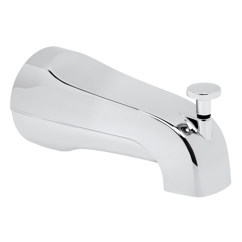 Universal Tub Spout with Diverter, Polished Chrome
