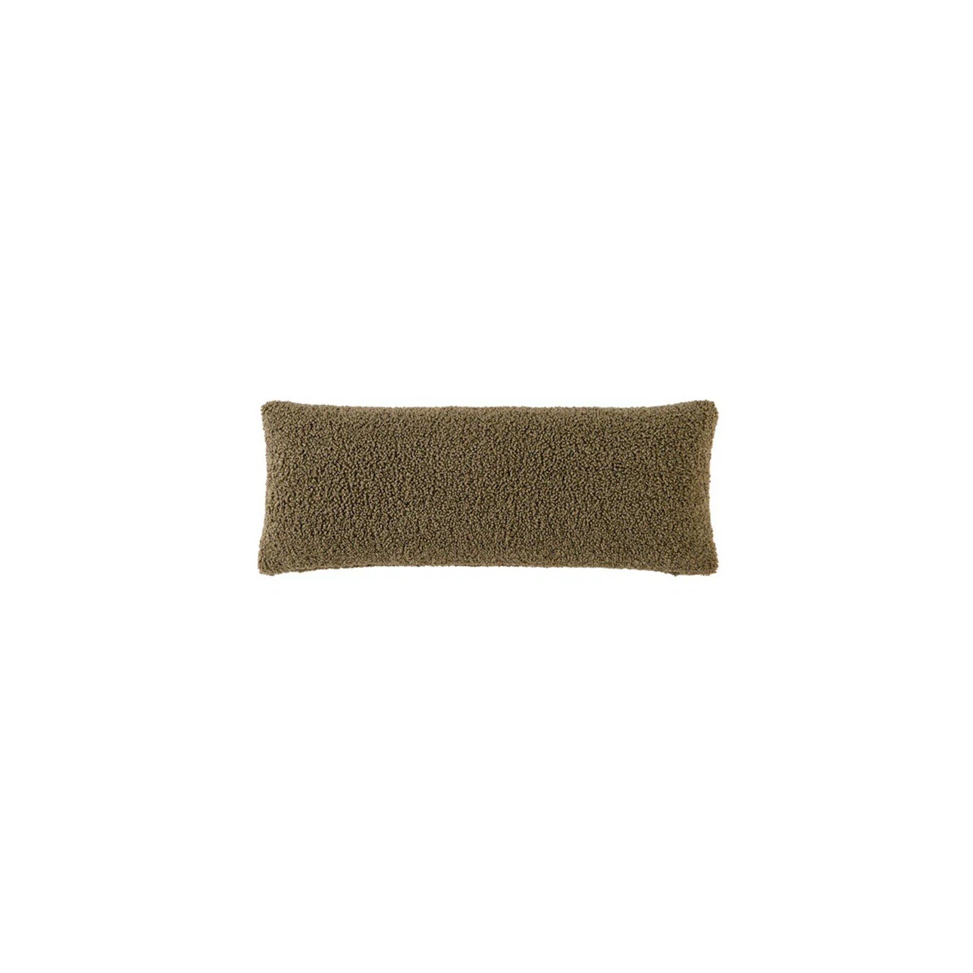 Teddy Soft Plush Textured Boucle Cozy Fluffy Classic Chic Modern Rustic Decorative Pillow, Dark Oak, 14"H x 36"W