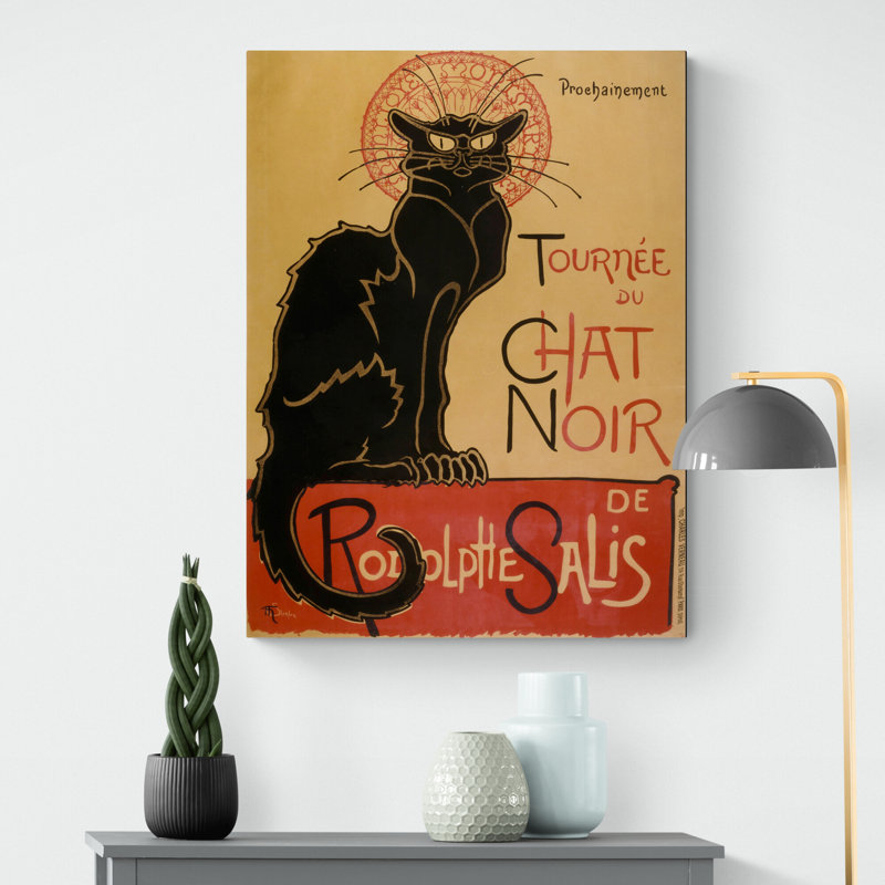 Le Chat Noir - Wrapped Canvas Print, 81cm H x 61cm W x 4cm D
