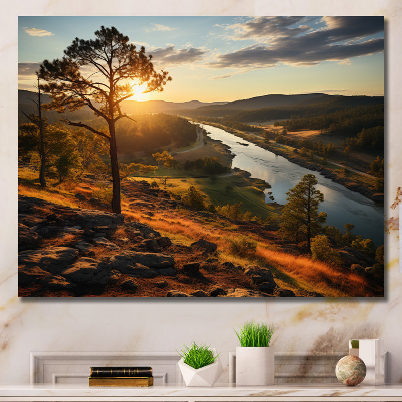 Alabama Country Landscape I - impression, H 34 po x l 44 po x P 1,5 po, Toile tendue