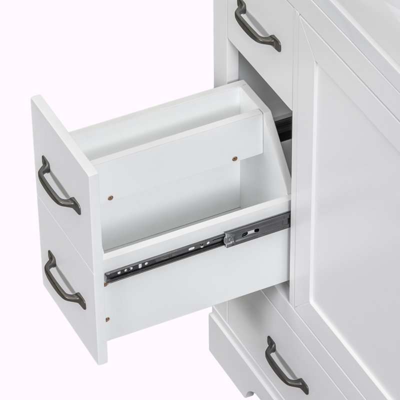 35,5 base de meuble-lavabo simple seulement, Blanc