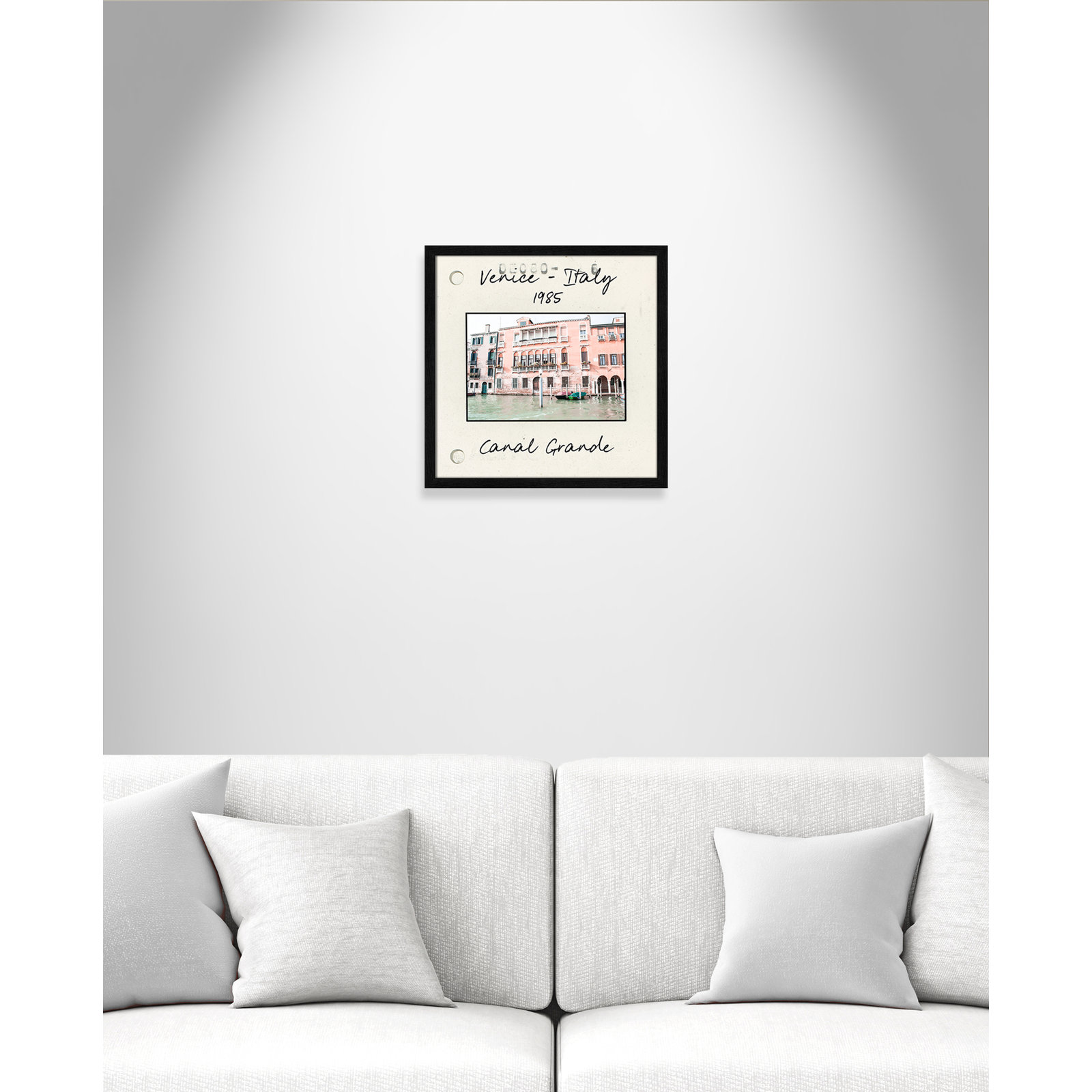 Ritona "Venice, Italy - Grand Canal" Print, Black Single Picture Framed Paper, 17" H x 17" W x 0.75" D