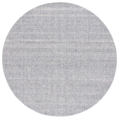 Msr9675 Wilton Martha Stewart Hand Woven Wool Cotton Abstract Rug in Blue/Ivory