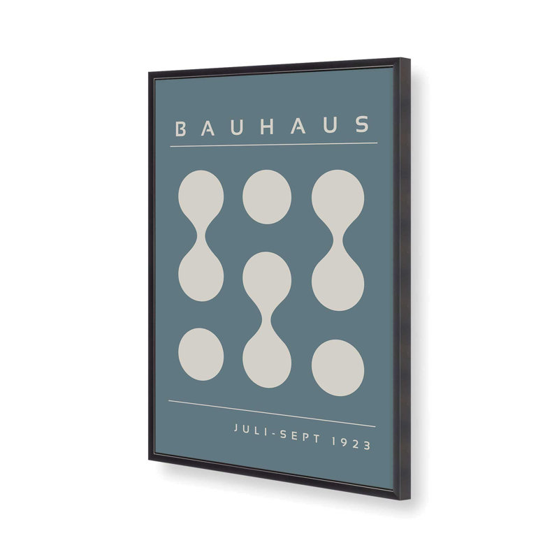 Impression de tempête Bauhaus Flow II bleu, Reproduction encadrée sans passe-partout, Zinc patiné, H 11,25 po x l 9,25 po