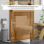 Meuble de rangement naturel au-dessus de la toilette - Organisateur de salle de bain avec tablette ajustable