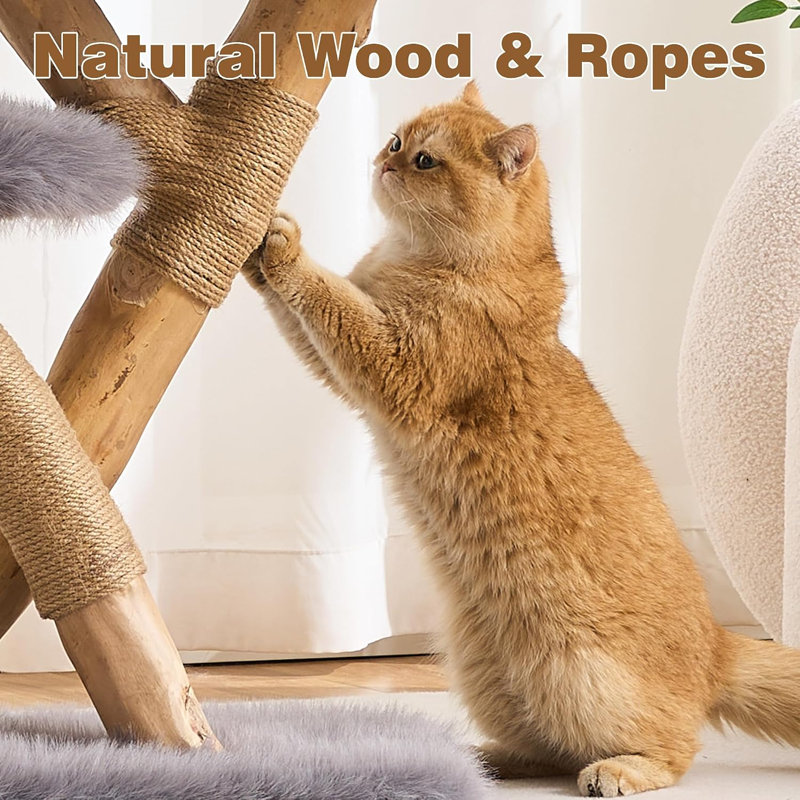 37.8 " H Cat Tree, GRAY