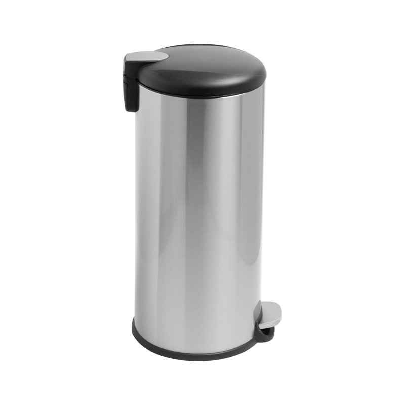 Poubelle à pédale 7,9 gallons en acier inoxydable à fermeture en douceur Nitya